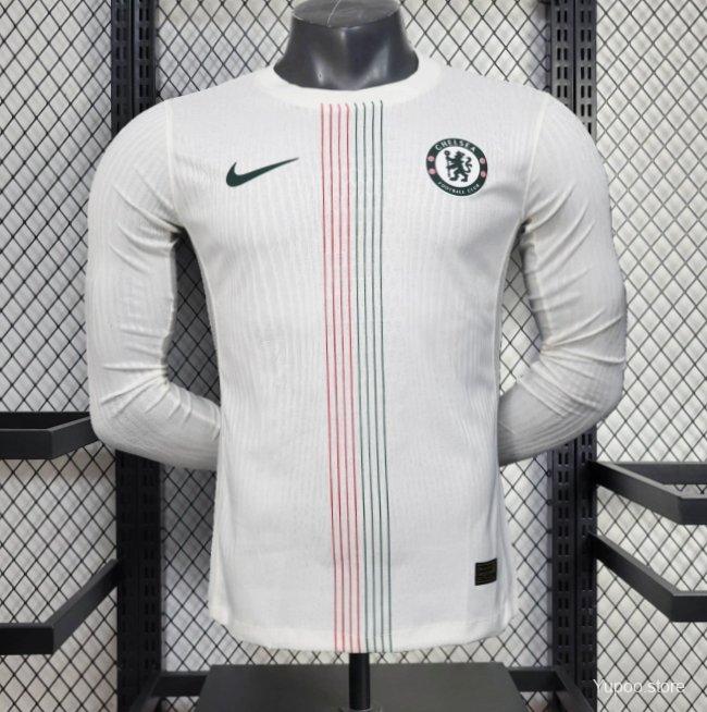 Camiseta de fútbol Chelsea 2025/26 VISITANTE MANGA LARGA VERSION JUGADOR